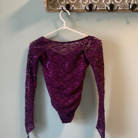Sparkly bodysuit and tutu for solo dance/ballet in purple - Picture 2 of 3